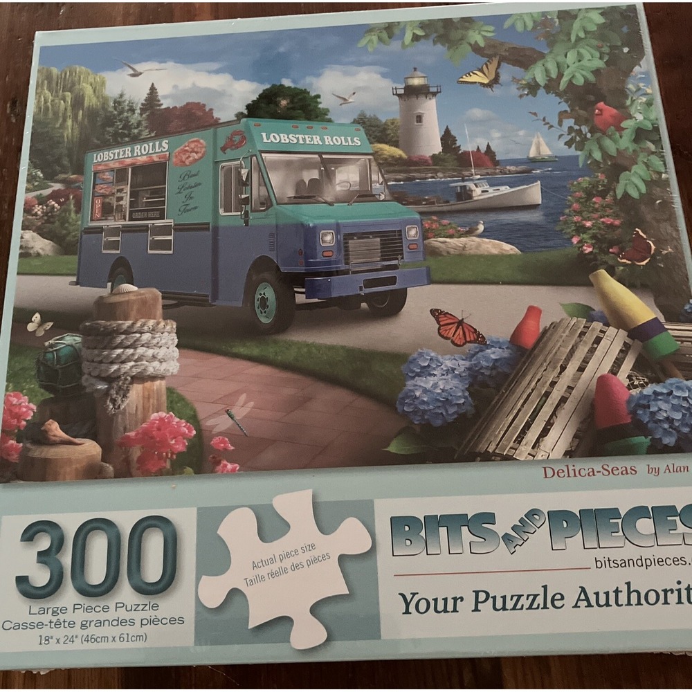 2 Jigsaw Puzzles Alan Giana Included Is One 300 One 500 New England Theme BNIB